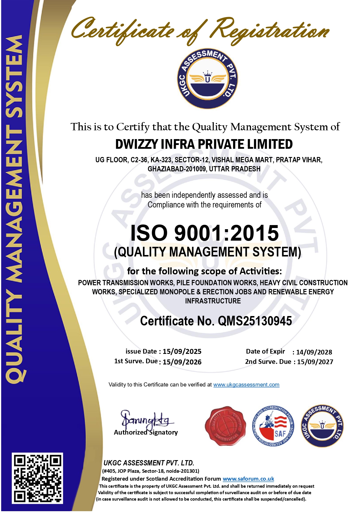 Certificate Of Registration